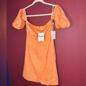 Forever 21 Peach off the shoulder dress